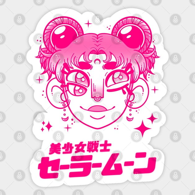 Sailor Senshi - Pink Sticker by LabRat